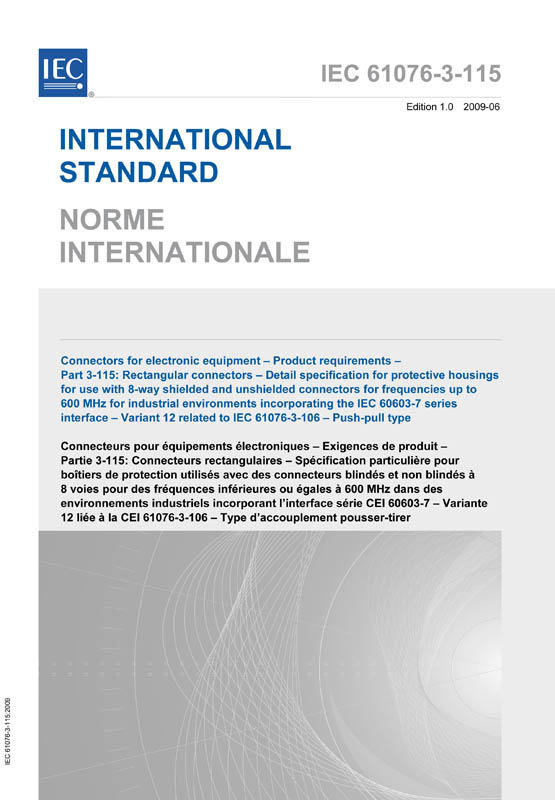 Cover IEC 61076-3-115:2009
